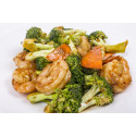 92 Garnelen (6 Stück) und Gewürzbohnen - scharf